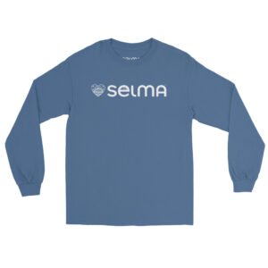 ❤ selma blue long sleeve shirt