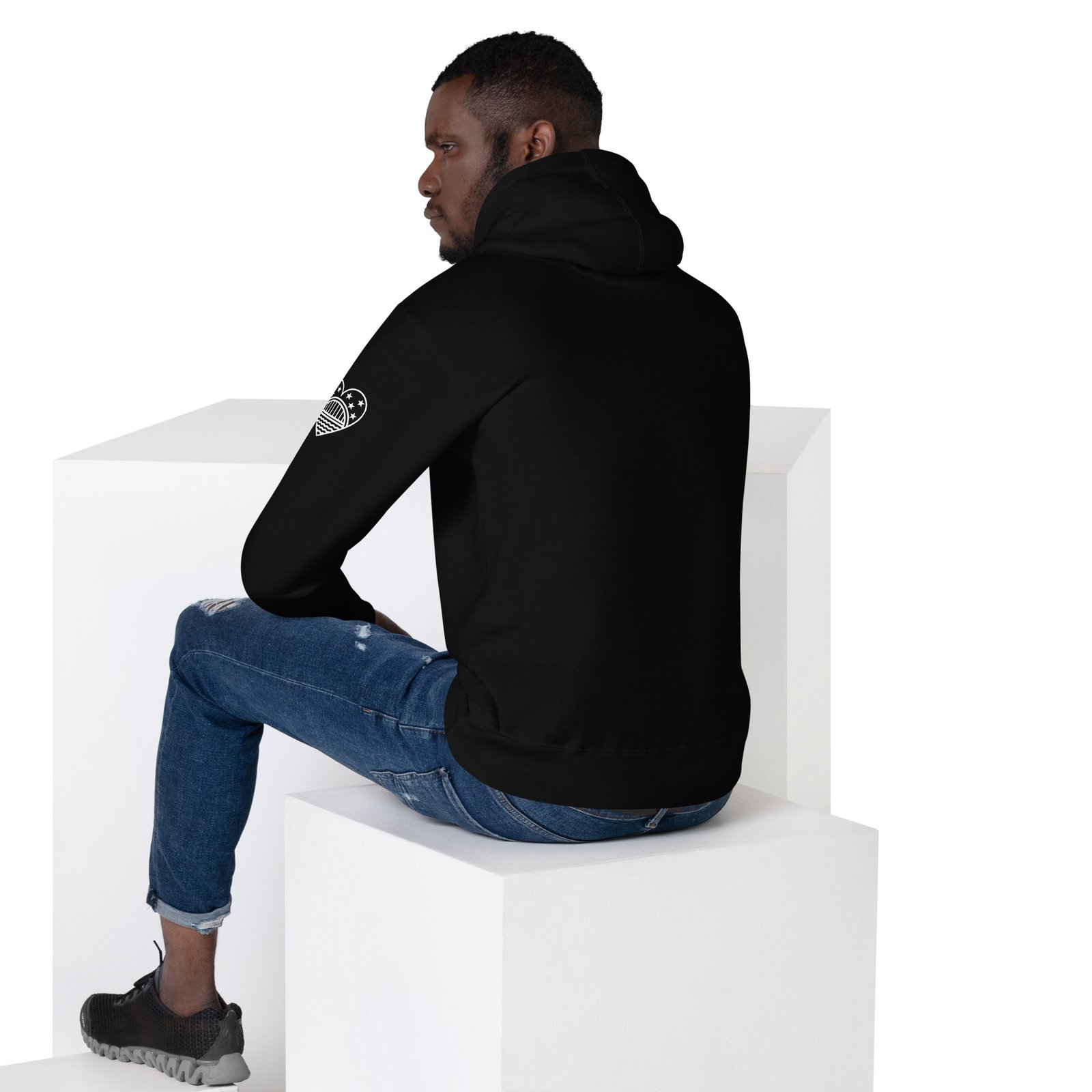 black script unisex hoodie | selma love black script unisex hoodie | selma love