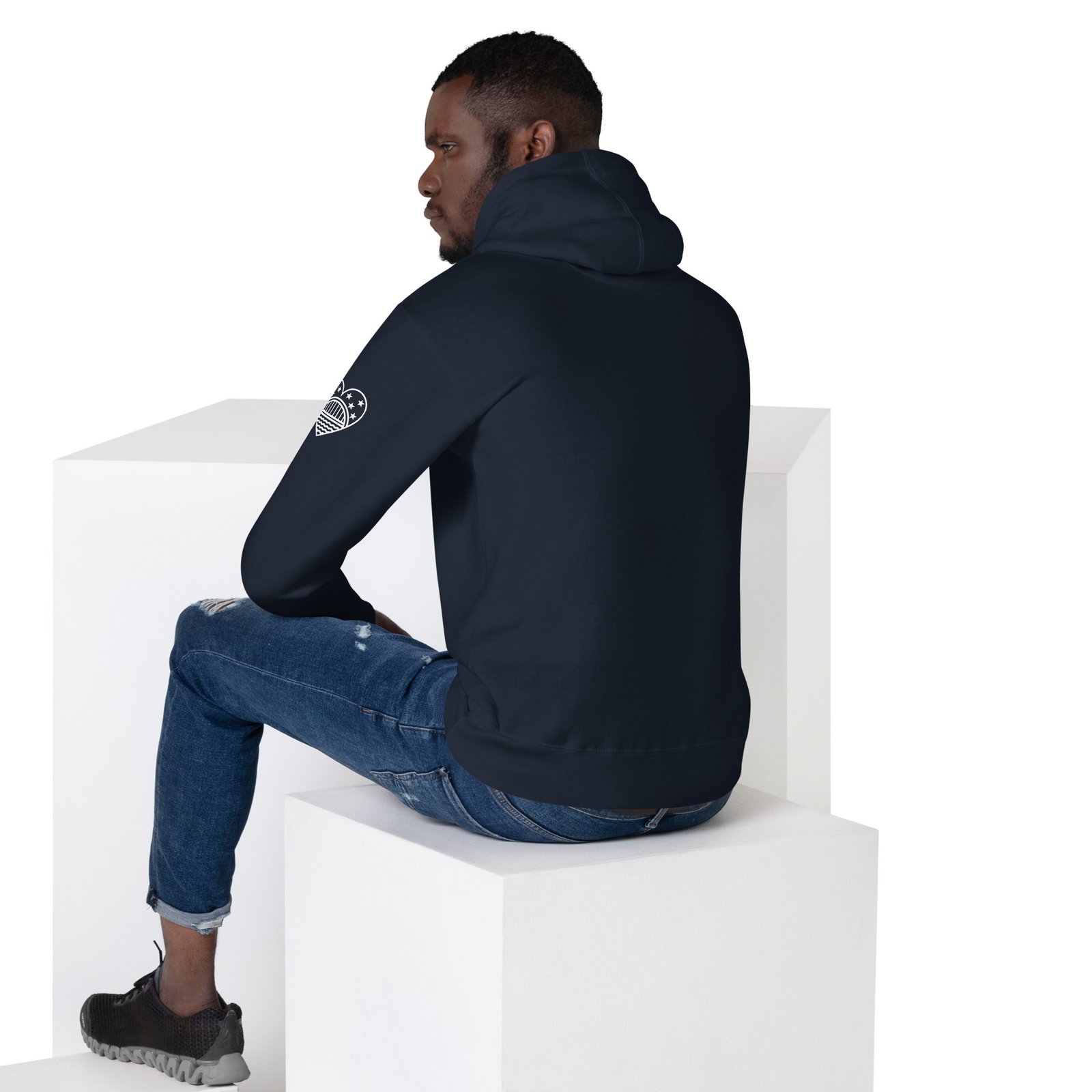black script unisex hoodie | selma love black script unisex hoodie | selma love