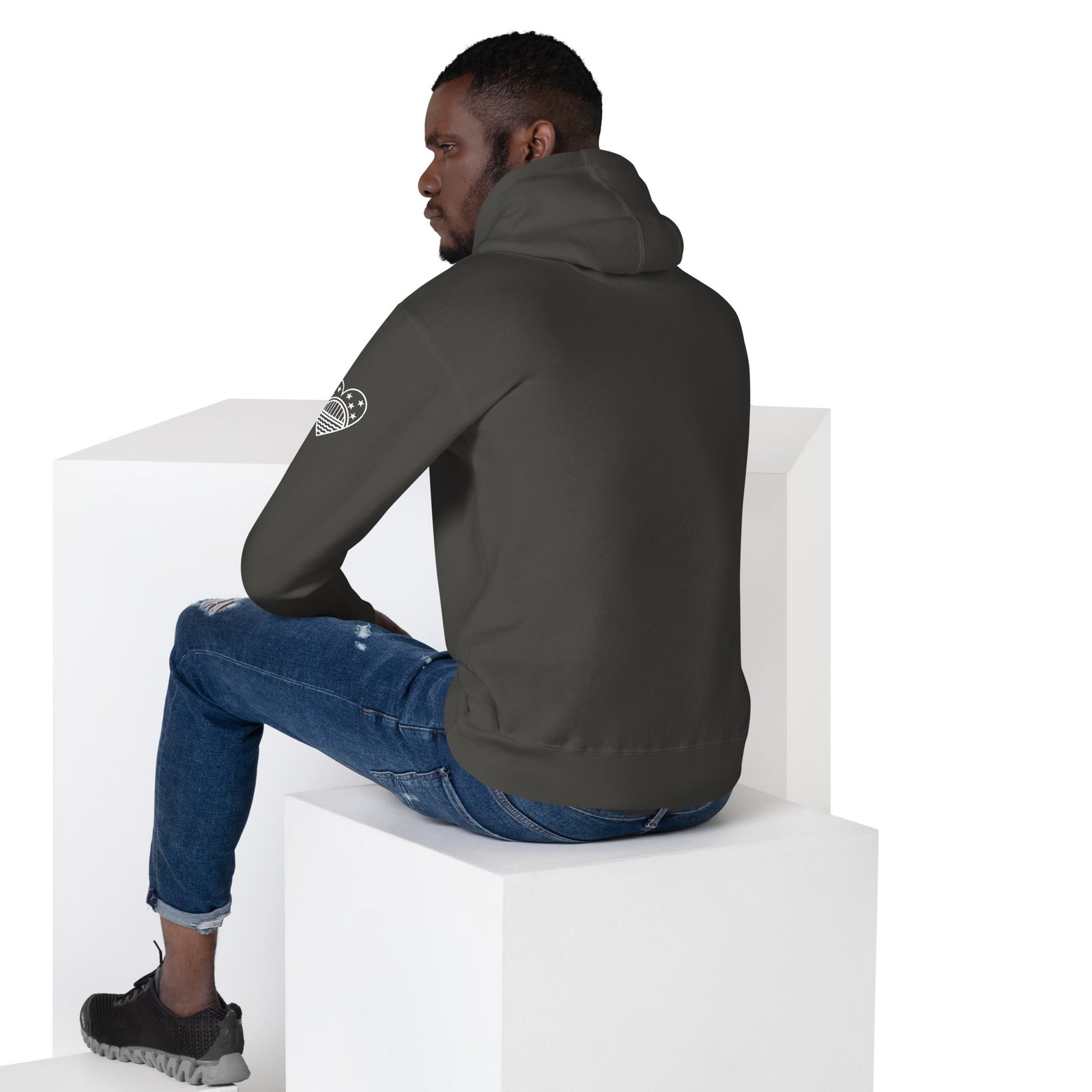 black script unisex hoodie | selma love black script unisex hoodie | selma love