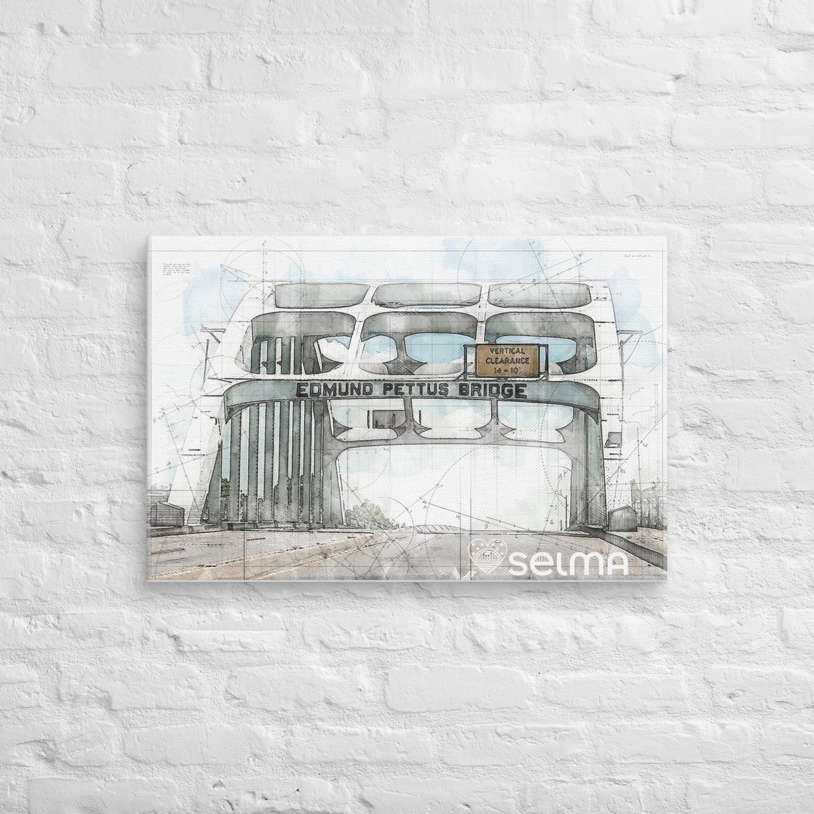 selma bridge sketch art canvas | ❤ selma love selma bridge sketch art canvas | ❤ selma love