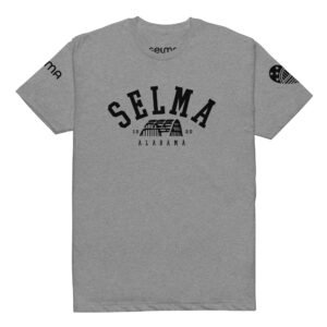 gray selma arch marque t shirt | selma love