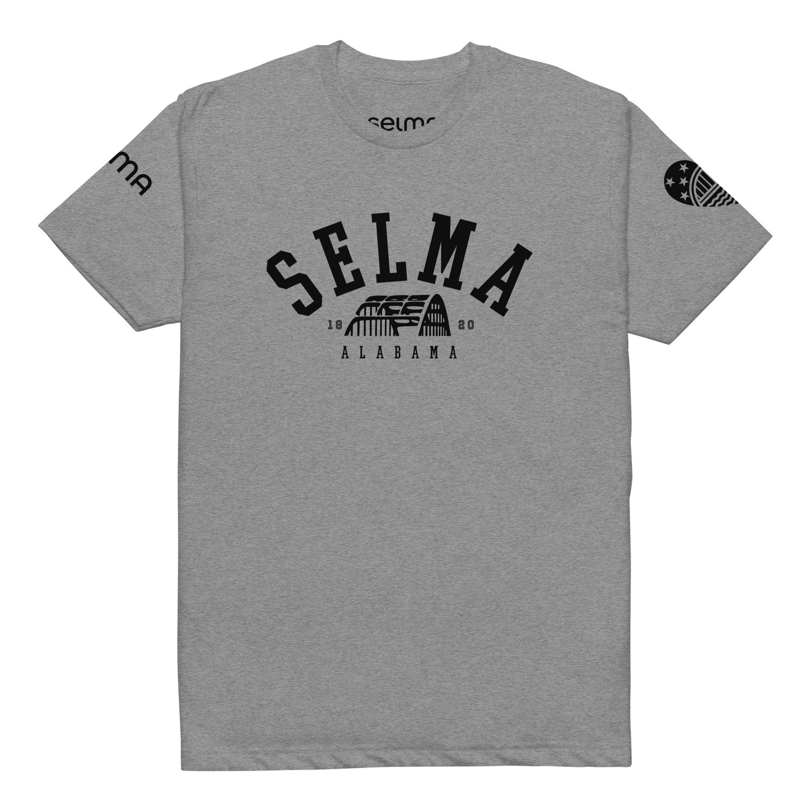 gray selma arch marque t shirt | selma love gray selma arch marque t shirt | selma love
