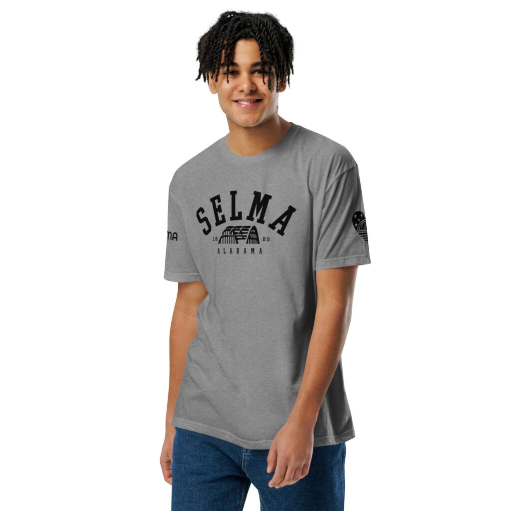 gray selma arch marque t shirt | selma love
