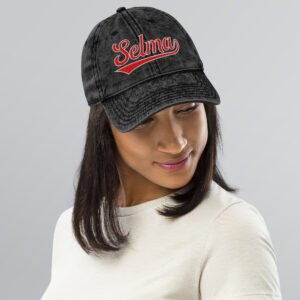 selma outline marquee vintage cotton twill cap | ❤ selma love